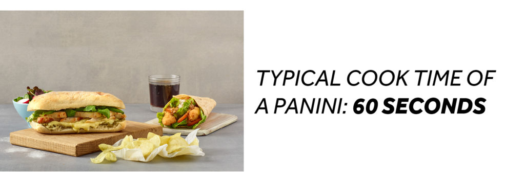 Cook Panini in 60 seconds in the Merrychef E2S